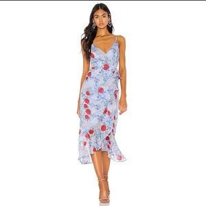Bardot Floral Ruffle Dress - NEW